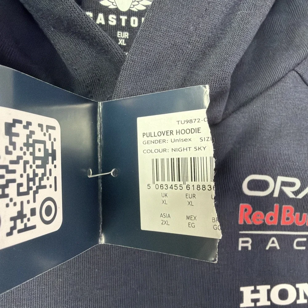 Castore Red Bull Racing F1 Hoodie Men's Sz XL dark blueOracle Honda New WT
